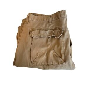 Wrangler Jeans Co Cargo Pants Khaki Tan Men's Size 38x33.5 Straight Fit Utility